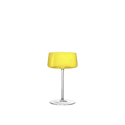 Multicolour glass champagne flutes 230 ml – set of 6