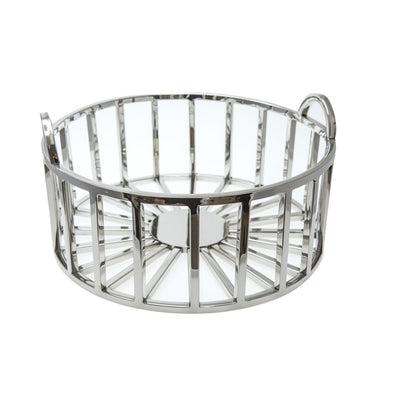 Obstschale Edelstahl 35 cm - silber