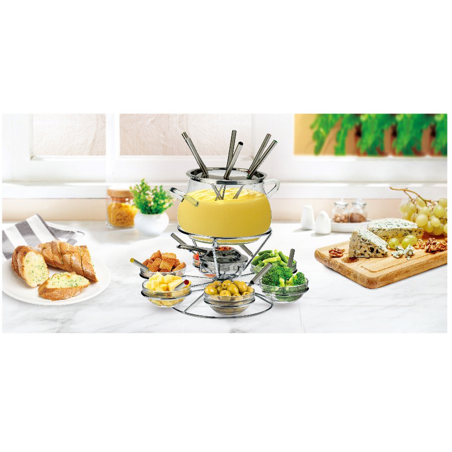 Edelstahl-Fondueset für 6 Personen - Chinesisch