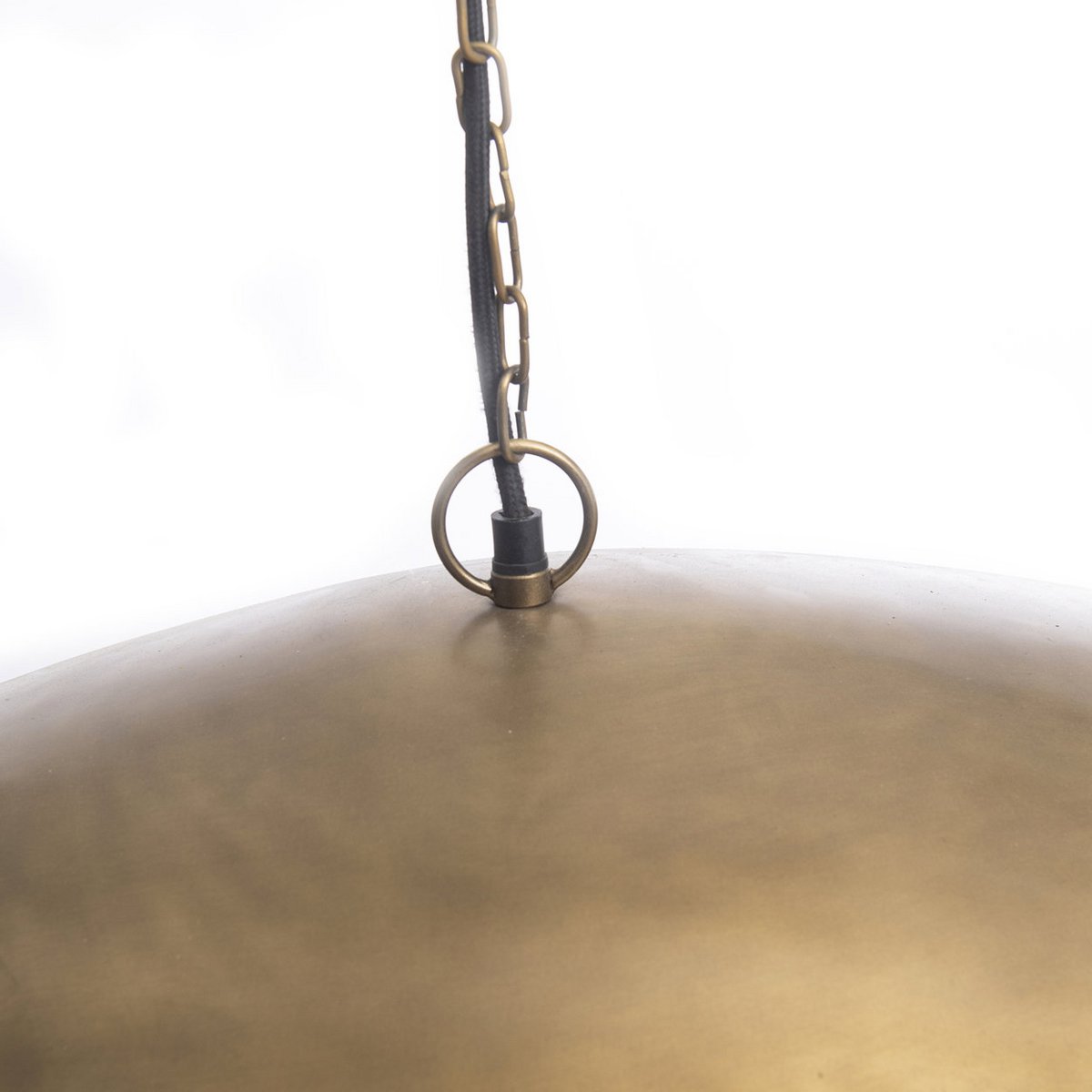 Messing-Eisen-Pendelleuchte, gewölbte Kuppel – XL, 100 cm