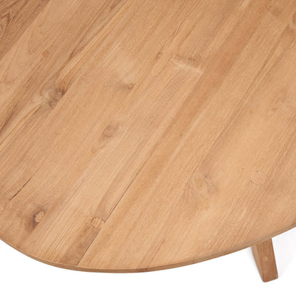 Spisebord i teak, ovalt, 225 cm - håndlavet