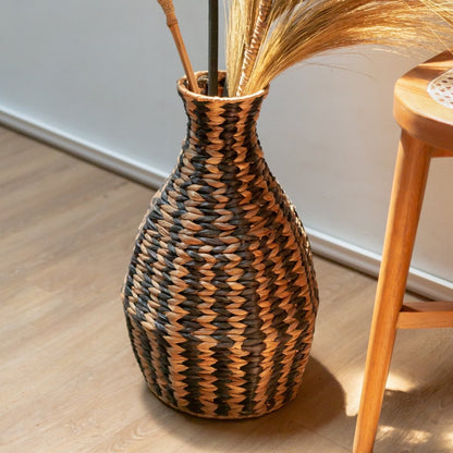 Wasserhyazinthenvase DAYANA – schwarz & beige