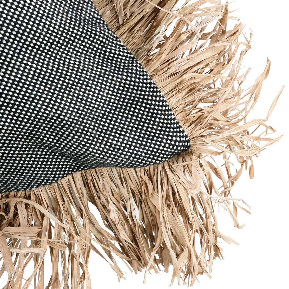 Pudebetræk i bomuld 60×60 cm – natur og sort, Indonesien