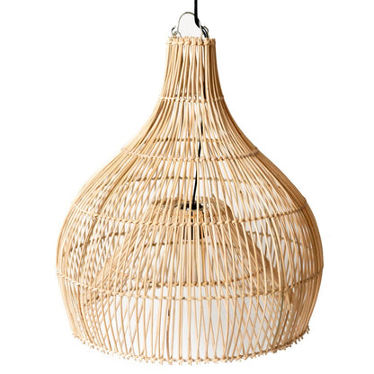 Rattan & metal pendant shade ALAM 40 cm – Indonesian craft