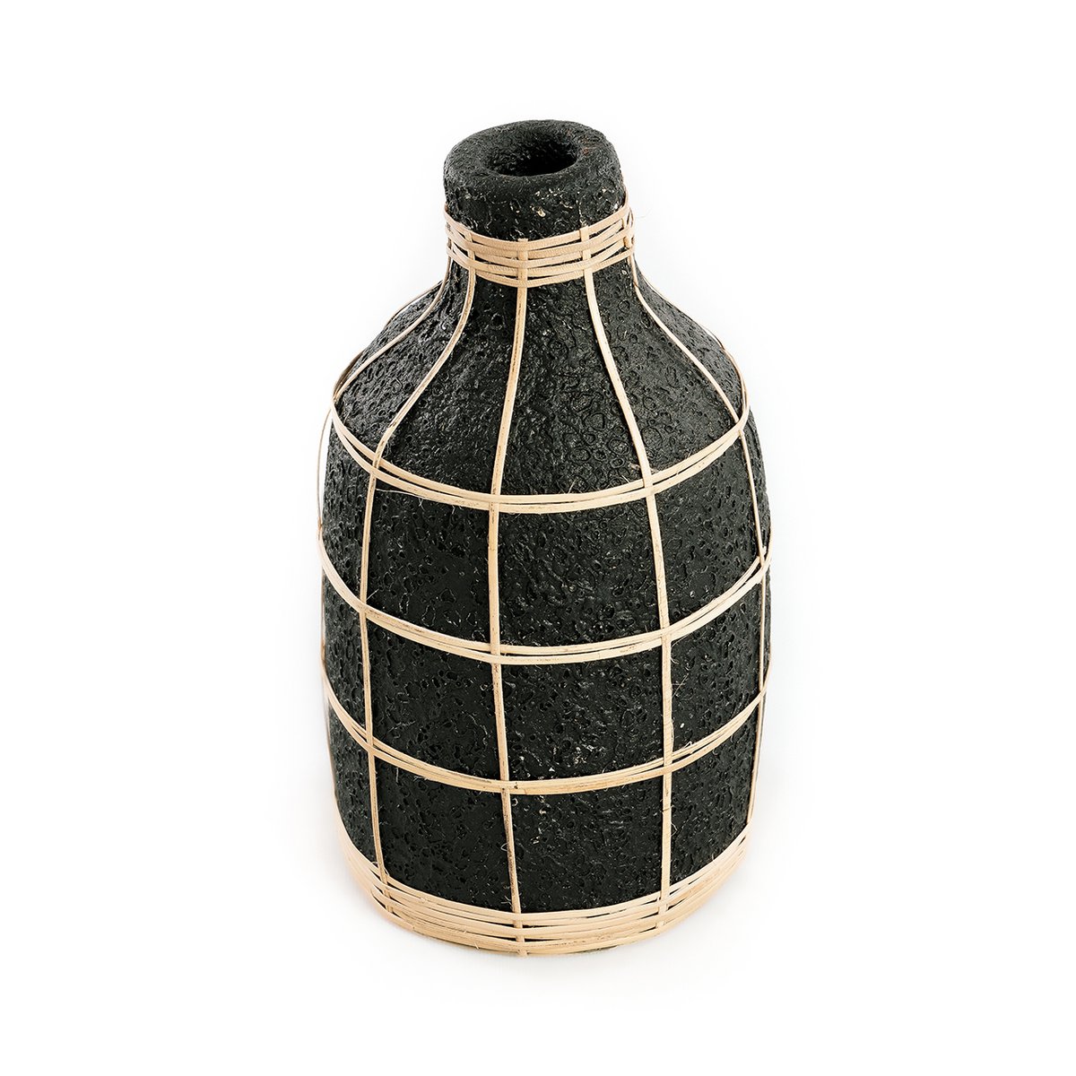 Terrakottavase sort natur 13 × 24 cm – høj, Indonesien