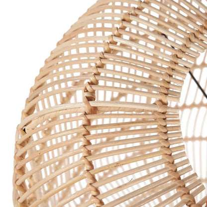 Rattan-Hängeleuchte Bozelo, beige – 50×60 cm