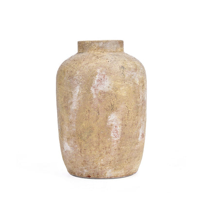 Terrakottavase, medium - cremefarvet håndlavet
