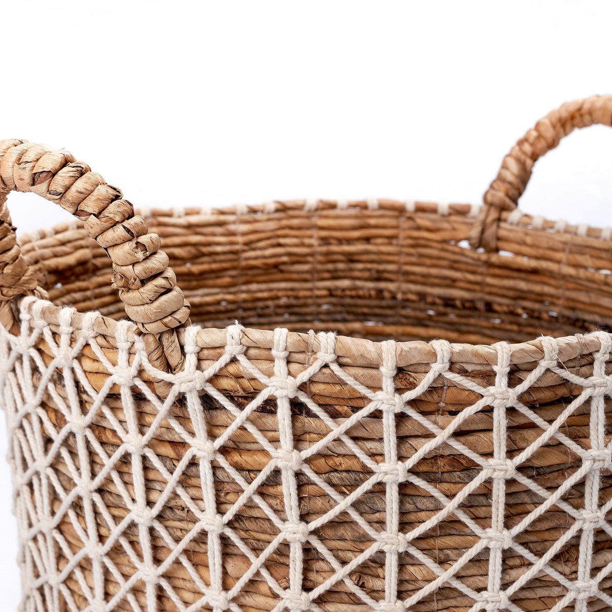 Cotton and jute basket Kerso M – Ø 35 cm, 40 cm tall