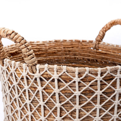 Cotton and jute basket Kerso M – Ø 35 cm, 40 cm tall
