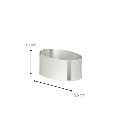 Servetring i sterling sølv Liscio, 5,5 cm