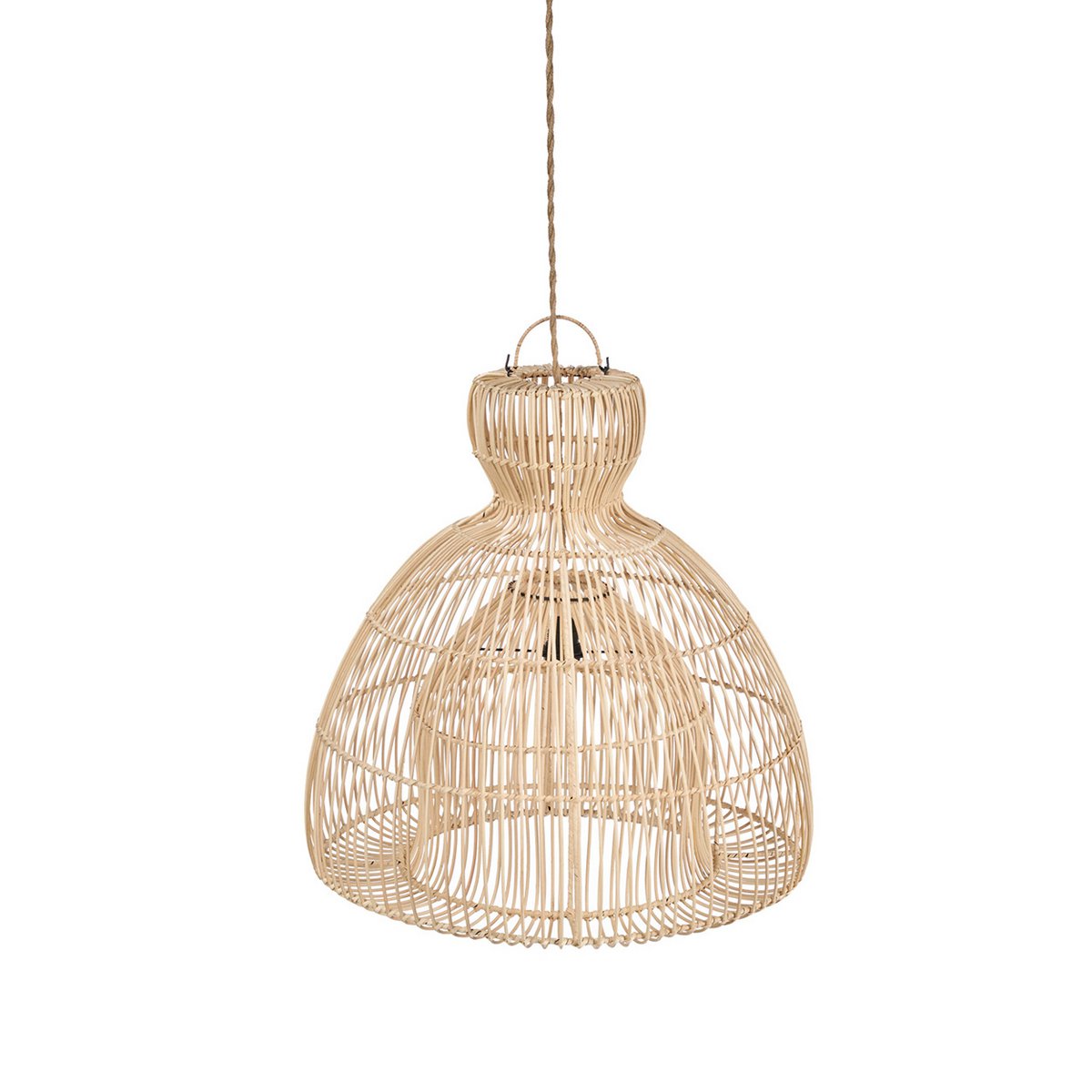 Rattan-Pendelleuchte 50 cm – handgeflochten in Indonesien