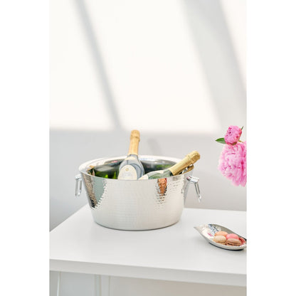 Champagnekøler i rustfrit stål Ontario – hamret, ø 38 cm