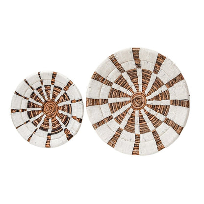 Jute- & Baumwoll-Wandkorb Hutan 40 cm – geometrisches Muster