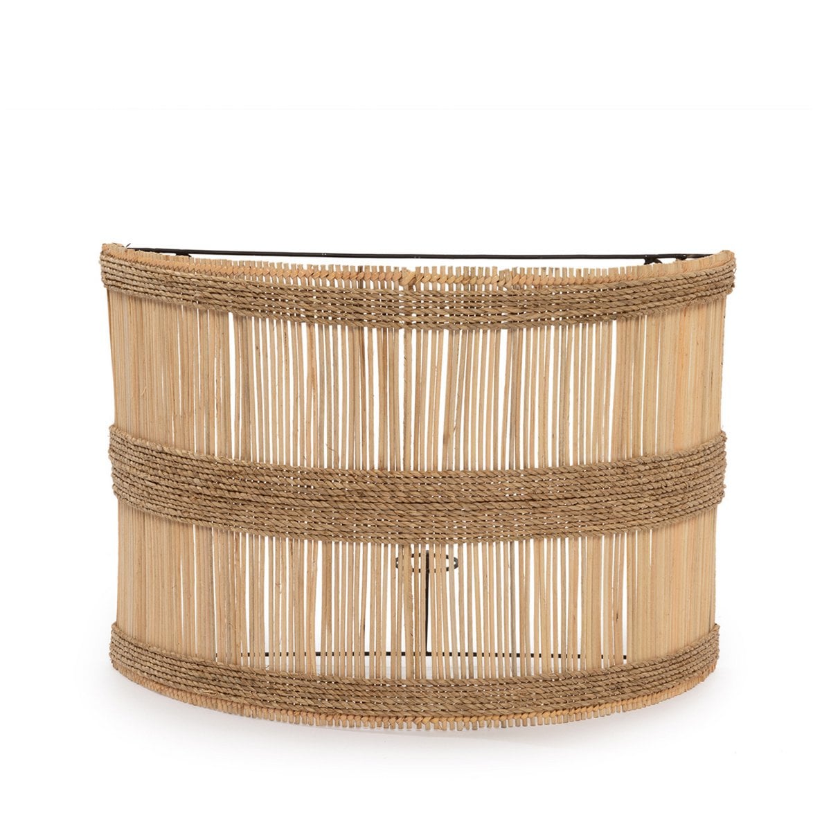 Rattan-Wandleuchte 45 cm – handgewebt, naturfarben
