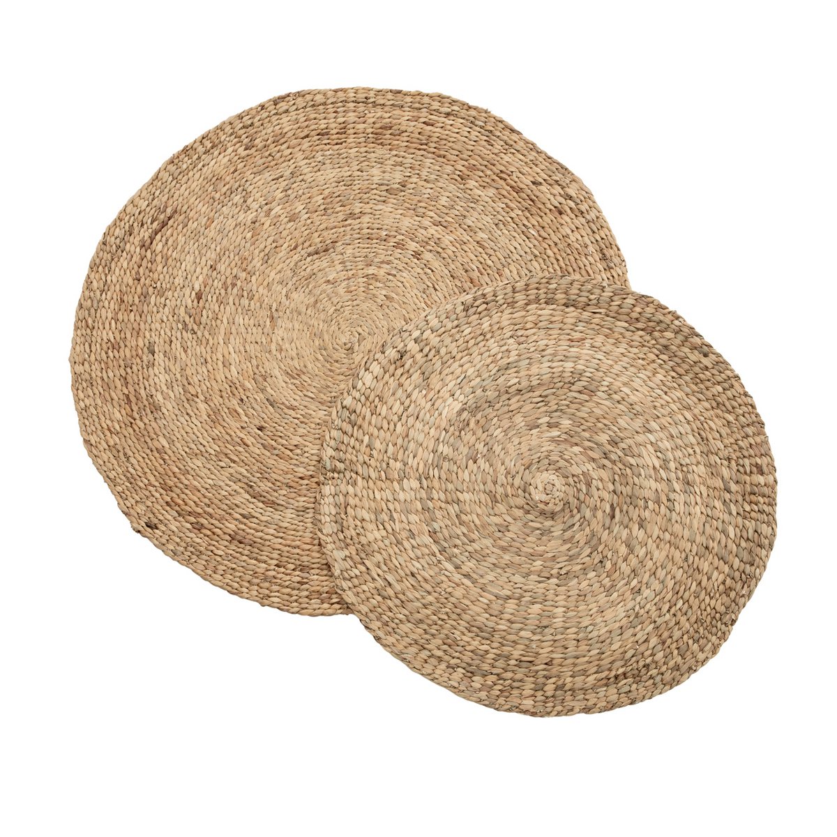 Vandhyacint tæppe rundt, natur – 90 cm