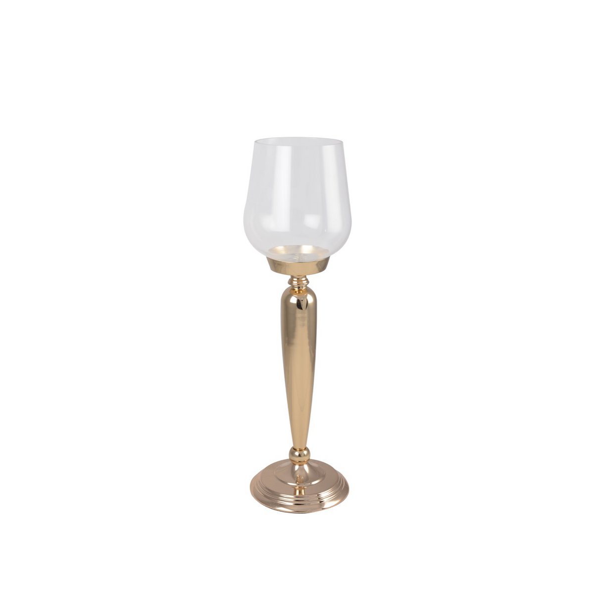 Tall metal candle holder, gold - 54.5 cm
