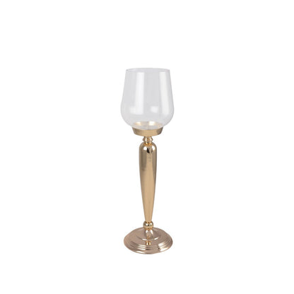 Tall metal candle holder, gold - 54.5 cm