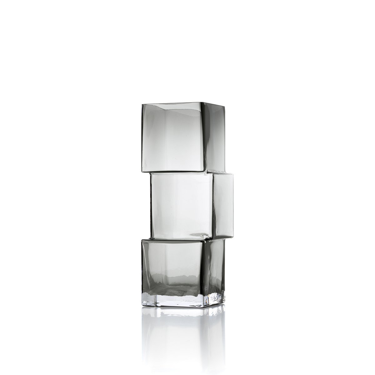 Rummikub glass vase, dark grey, medium