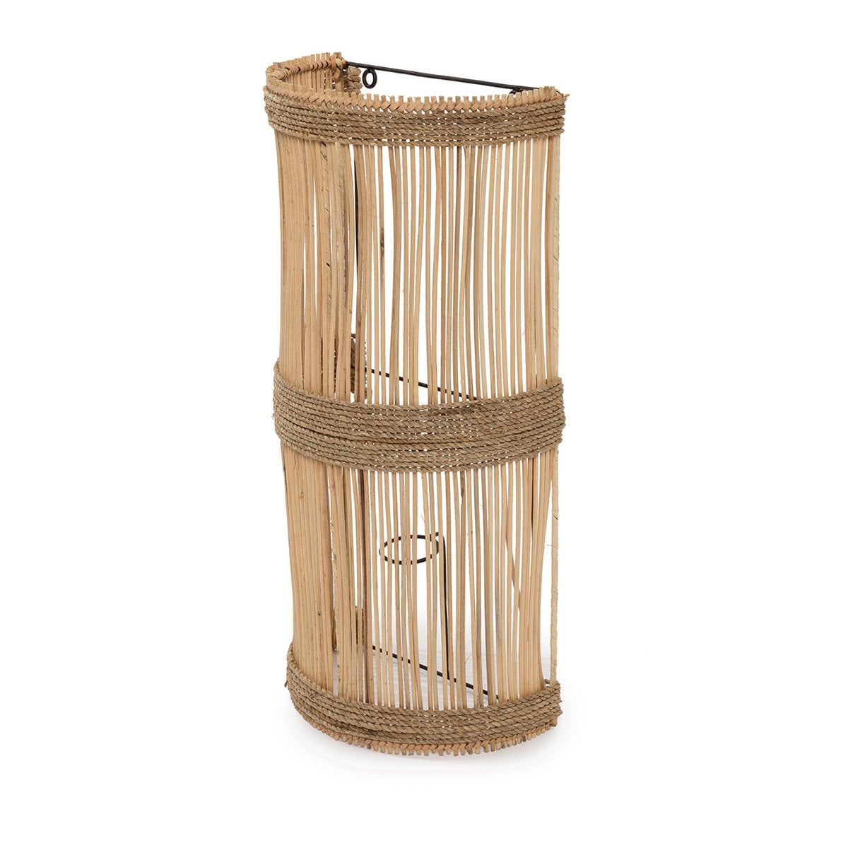 Jalal Wandleuchte, 25×50 cm – Rattan mit Seegras