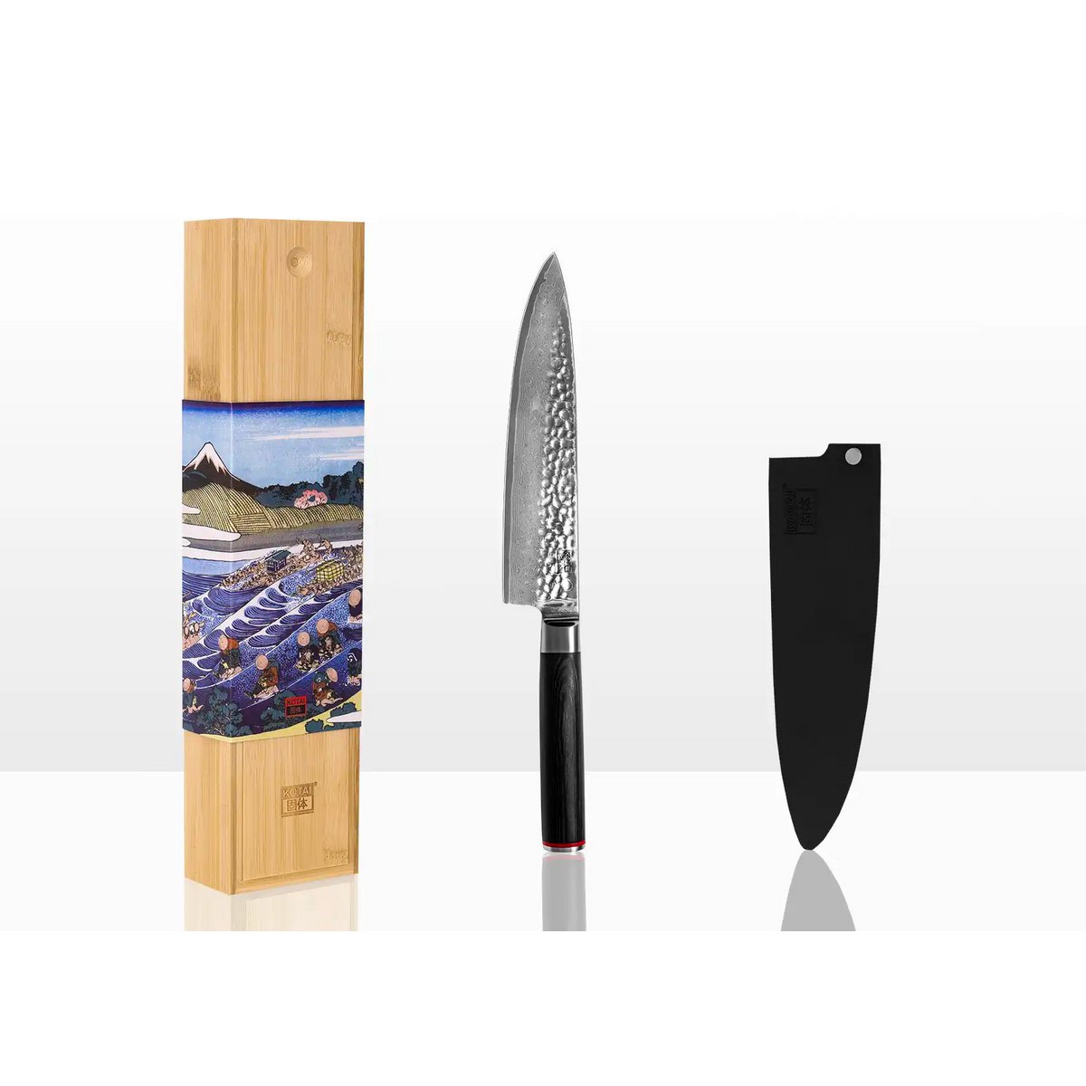 Damast-Edelstahl-Gyuto-Kochmesser - Holzgriff