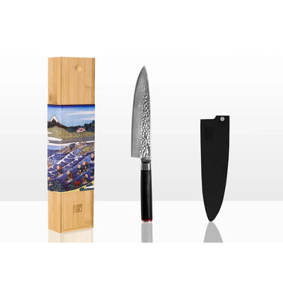 Damast-Edelstahl-Gyuto-Kochmesser - Holzgriff
