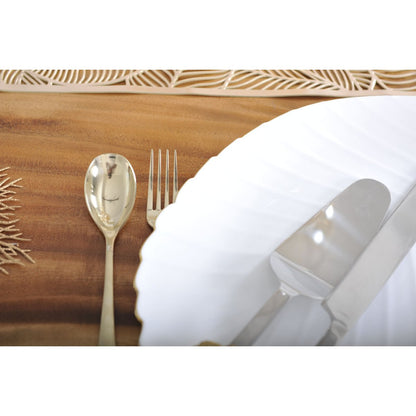 Besteck-Set aus Edelstahl, 24-teilig – champagnerfarben