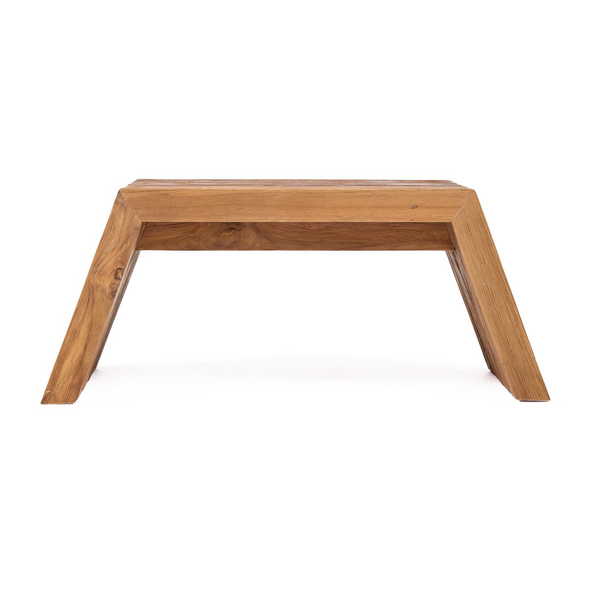 Teak side table, 55 cm - sculptural form