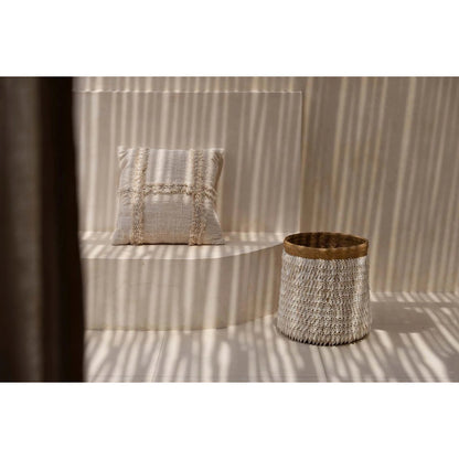 Pandan shell basket 34 × 40 cm - cylinder