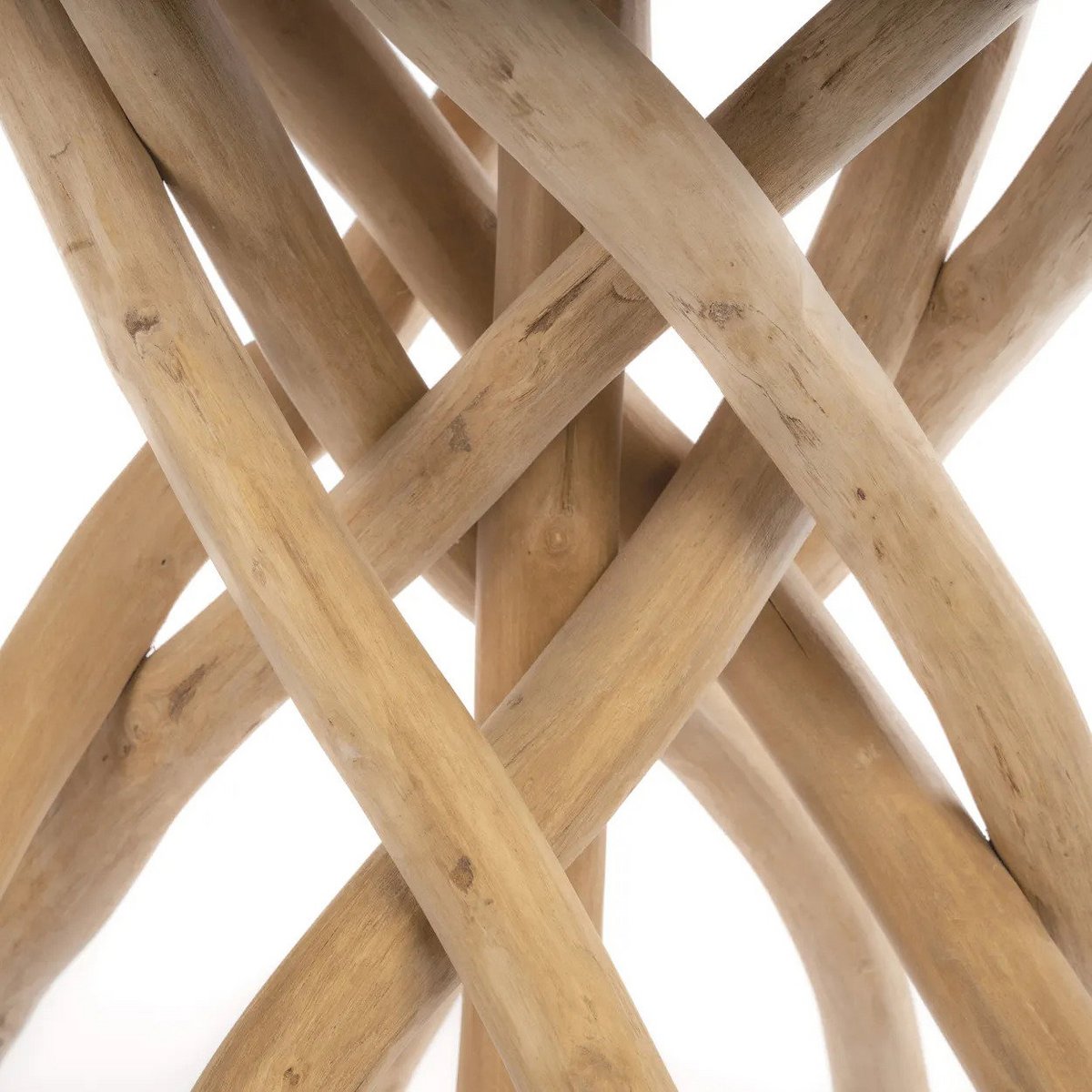 Teak side table, 60 cm - branch base