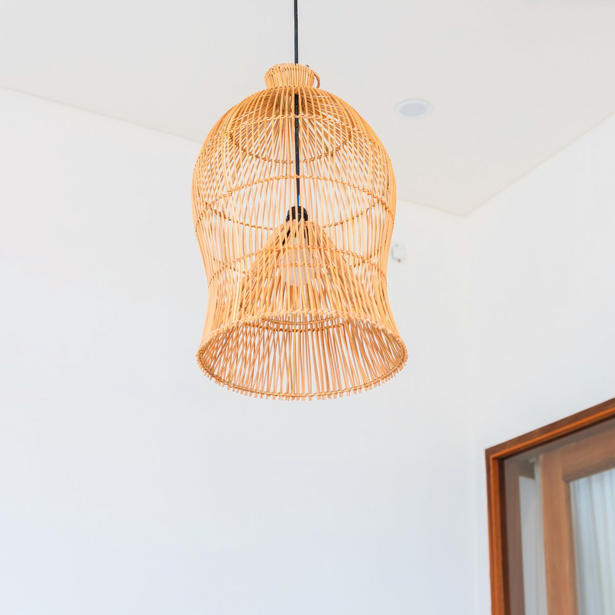 Rattan pendellampeskærm MAHARA – Ø 35 cm