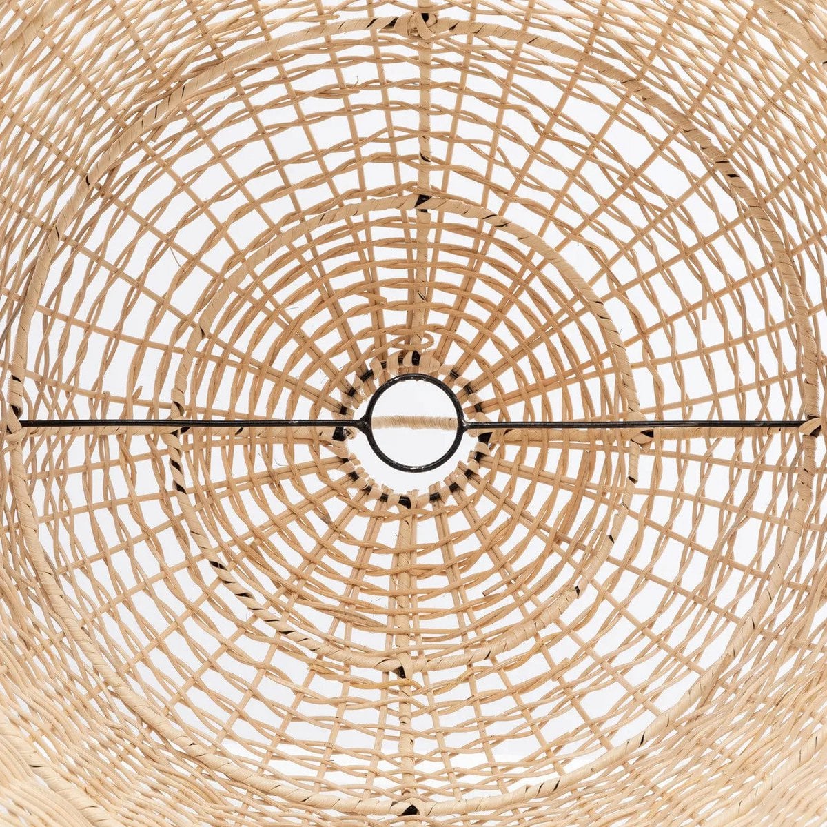 Rattan pendelskærm 50 cm - natur, håndvævet, kun skærm