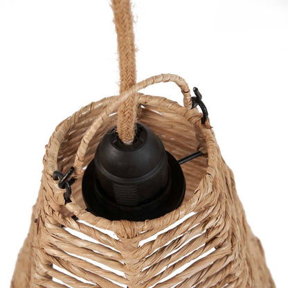 Lampeskærm af palmeblad S - tilspidset pyramide, 20 cm