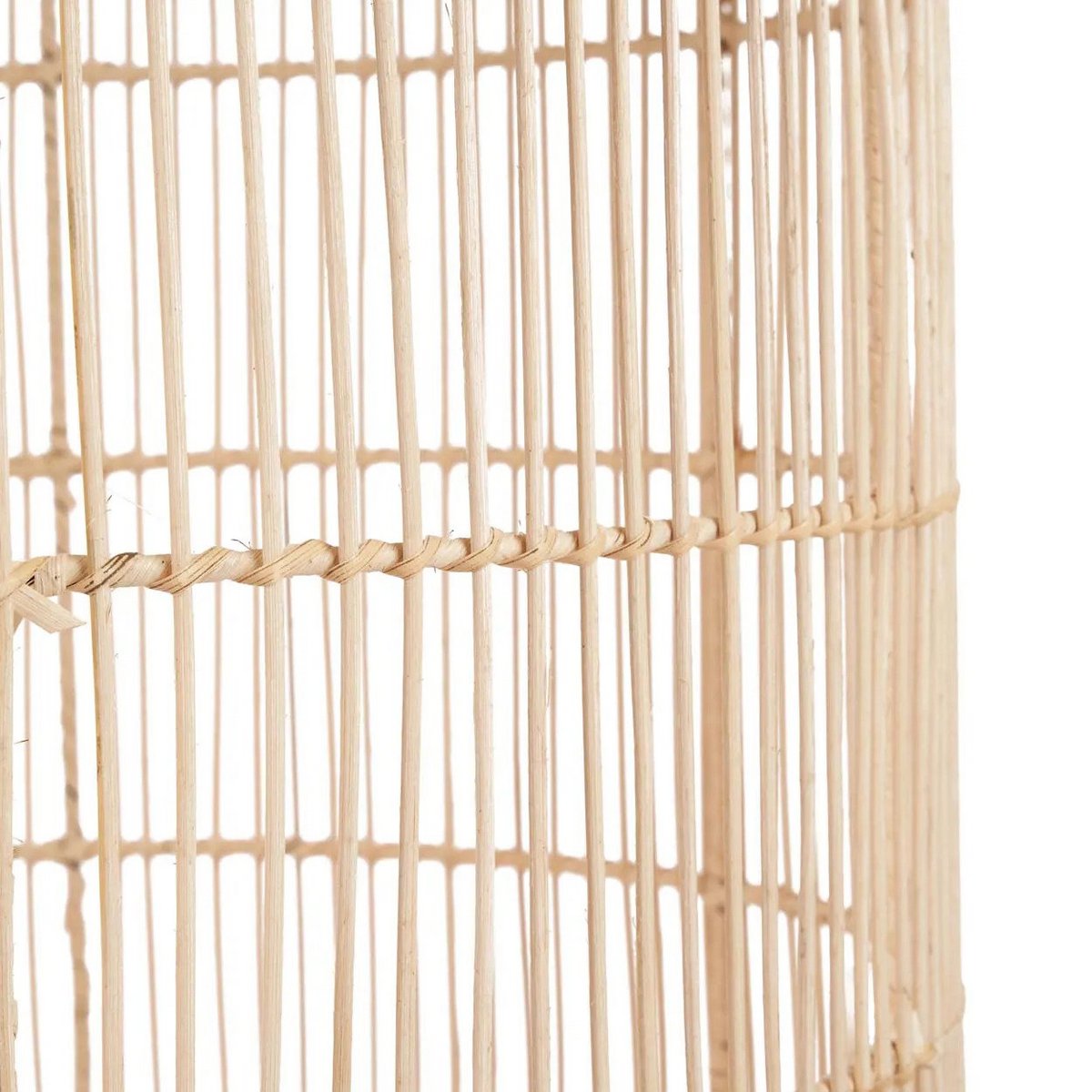Rattan-Pendelleuchte 50 × 80 cm – zylindrisch, gerippt