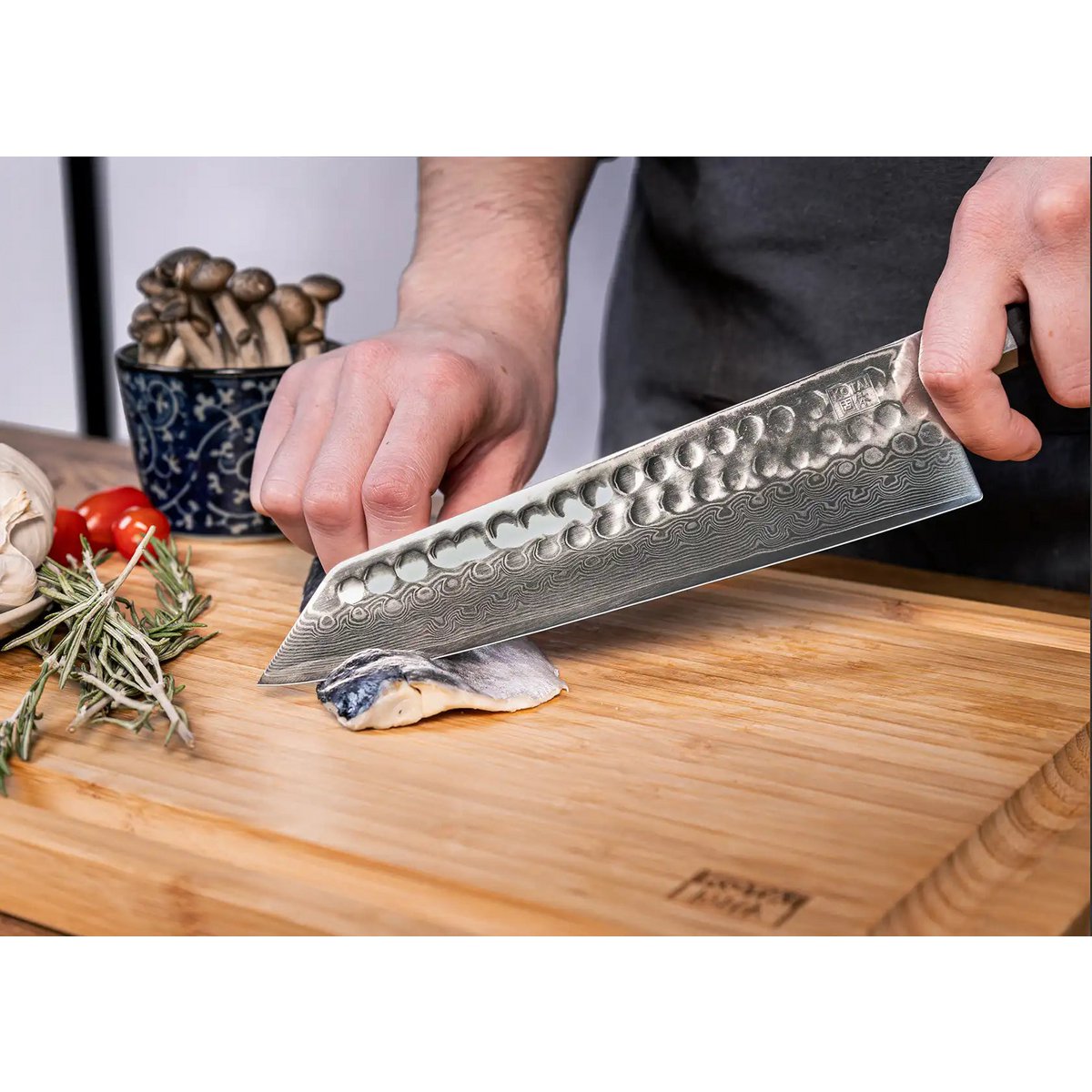 Damaststahl Kiritsuke Messer 210 mm - Bunka Kollektion