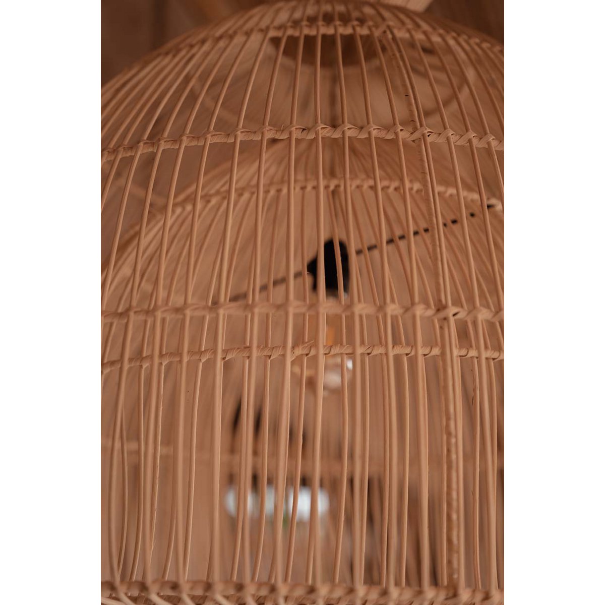 Pendellampe i rattan, 84 cm - naturlig matcha-piskeris