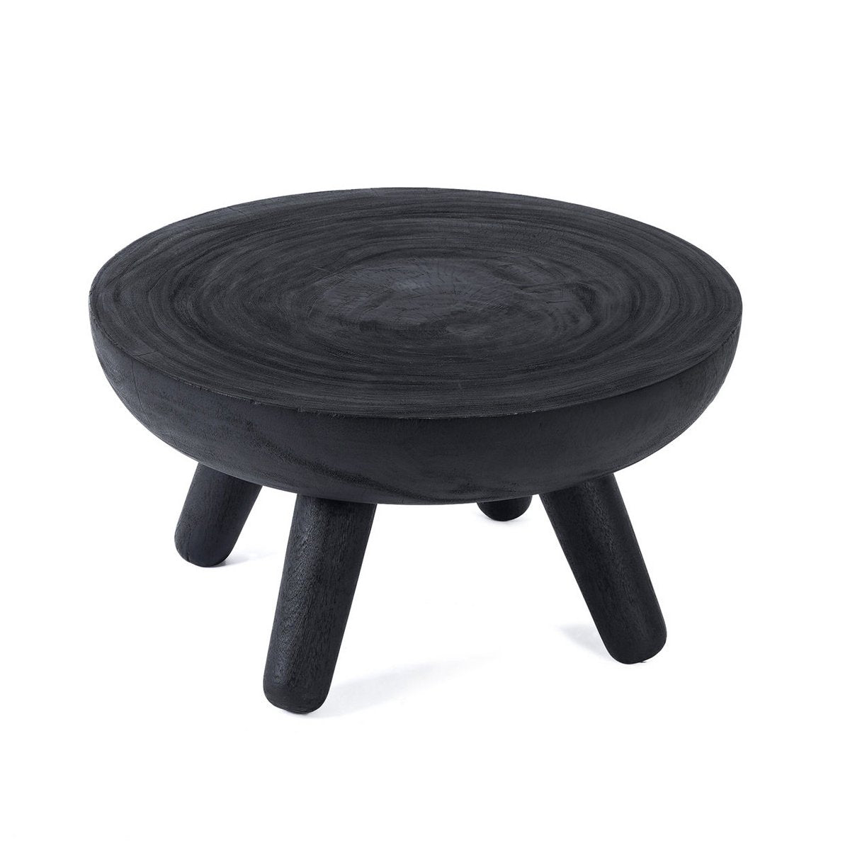 Sort træ sofabord 75×75 cm - solidt med 45 kg