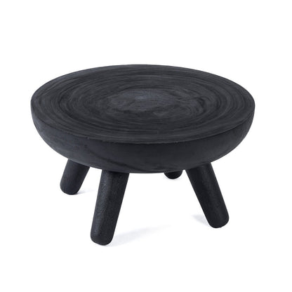 Sort træ sofabord 75×75 cm - solidt med 45 kg