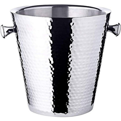 Stainless steel champagne cooler Valencia, 83 cm - hammered