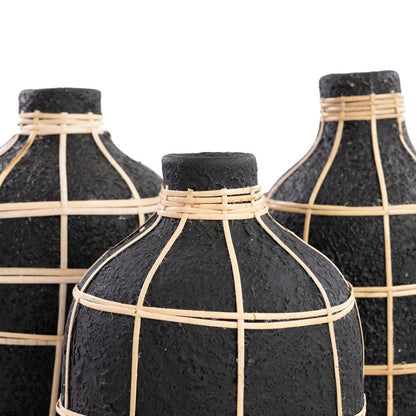 Terrakottavase sort natur 13 × 24 cm – høj, Indonesien