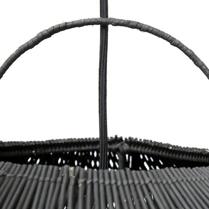 Sort rotting sky pendelskærm 120 cm XXL - håndvævet