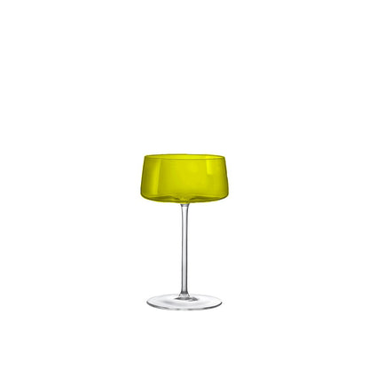 Multicolour glass champagne flutes 230 ml – set of 6