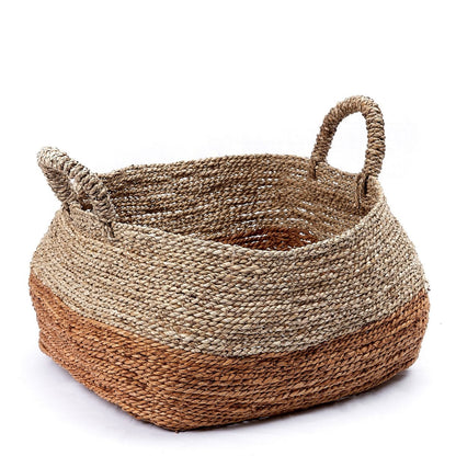 Seegras- & Bananenfaserkorb MAJALENGKA M – braun & beige