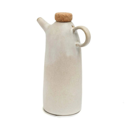 Weiße Steingut-Olivenölflasche Nr. 78 – Portugal