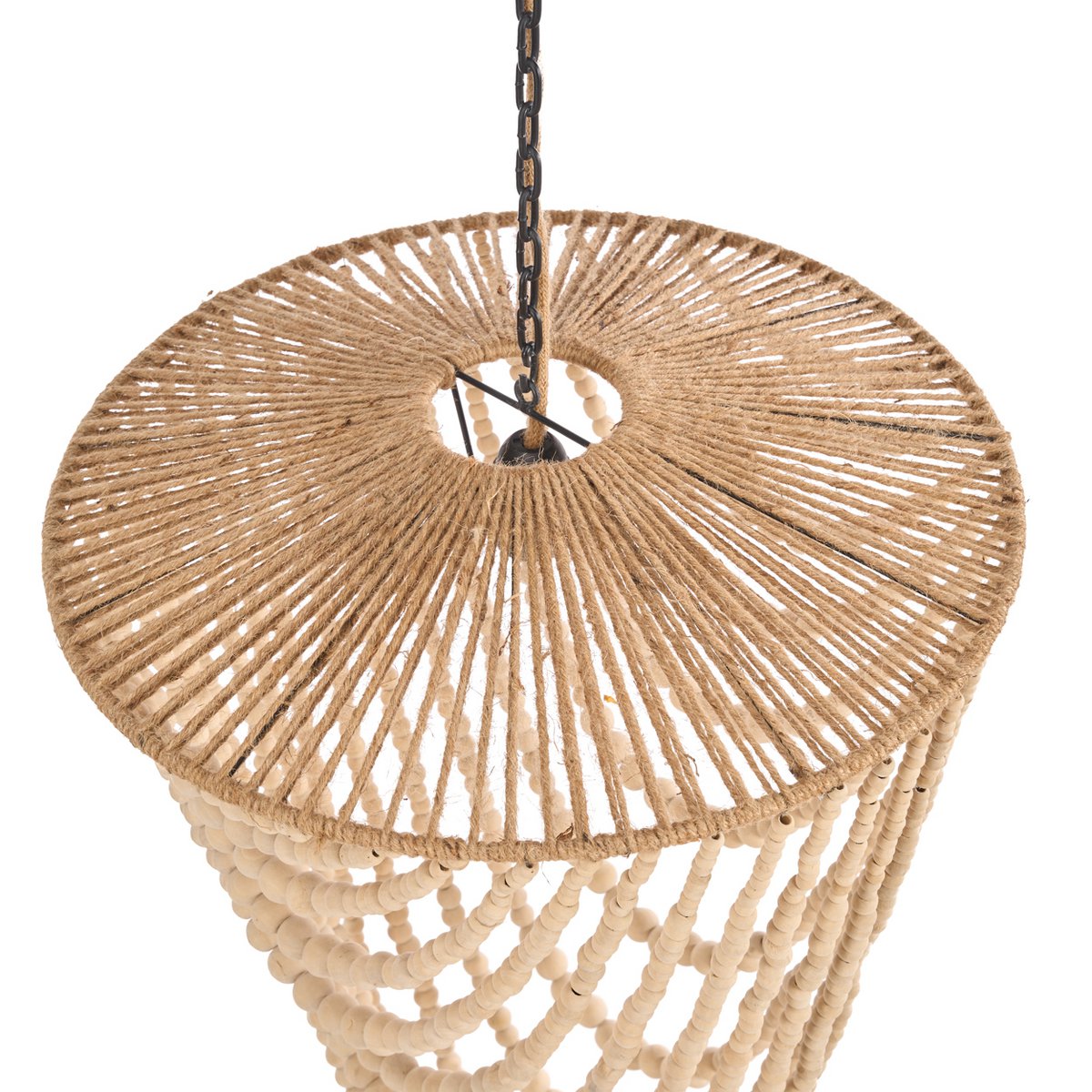 Perlenluster aus Holz - Natur, groß