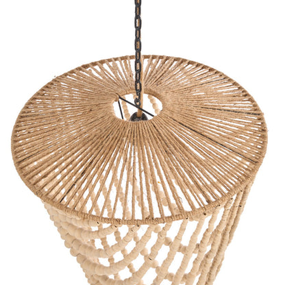 Perlenluster aus Holz - Natur, groß