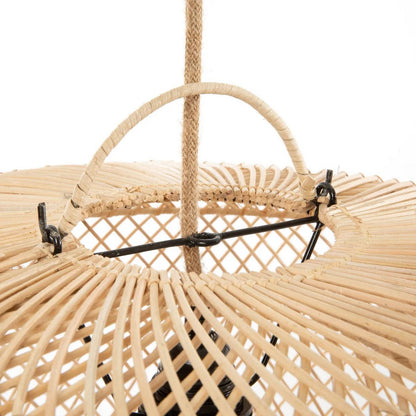 Rattan-Pendelleuchte 60 cm – handgeflochten, beige
