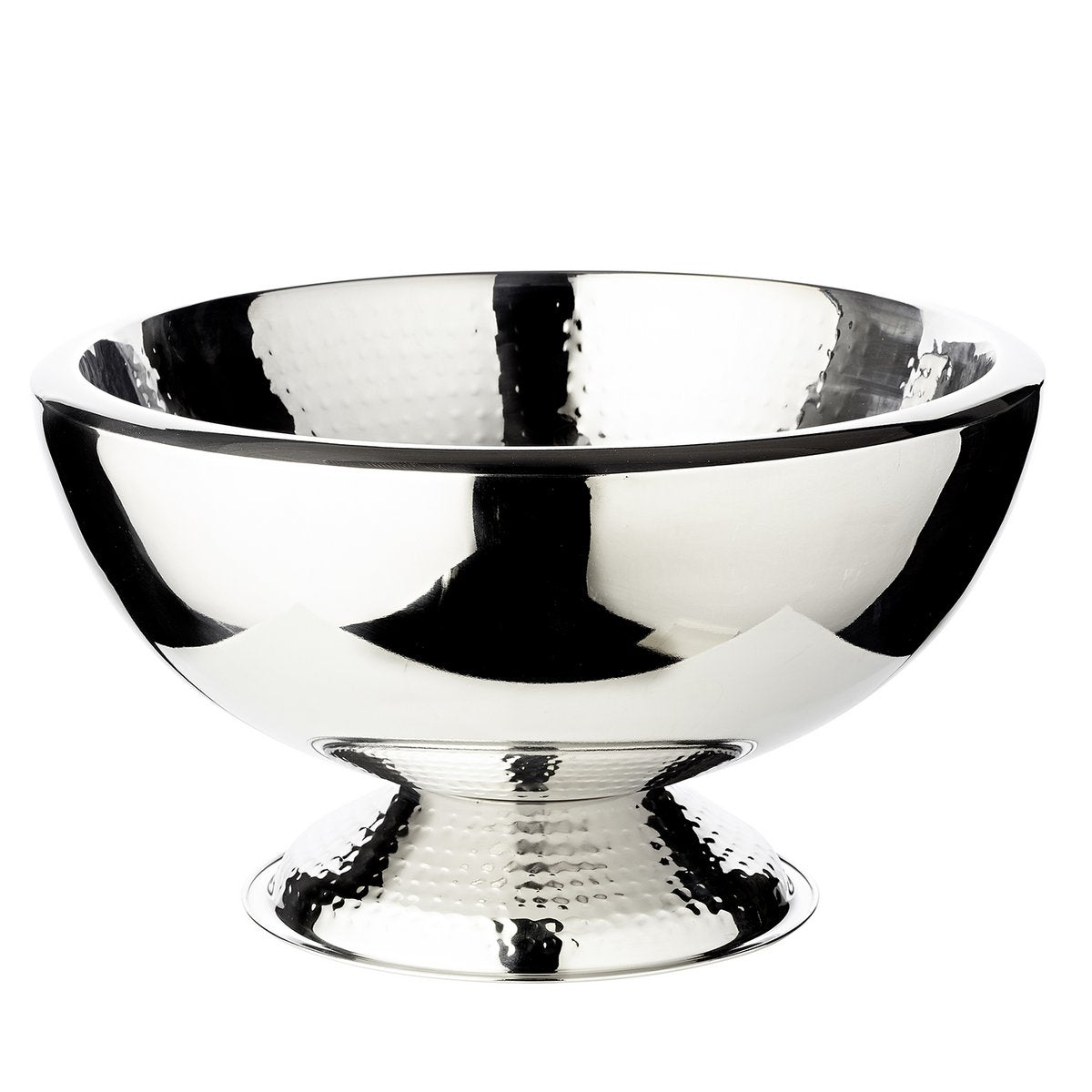 Stainless steel champagne cooler Toni, hammered inside – ø 43 cm