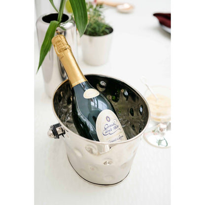 Stainless steel champagne cooler Gideon, hammered, 23 × 18 cm