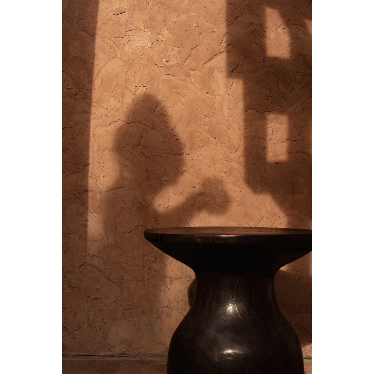 Hourglass Side Table, 50 cm - Dark walnut