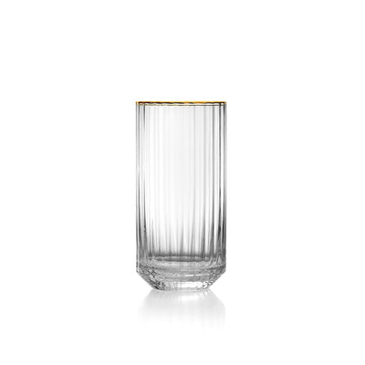 Recyceltes Glas Highball – Goldrand – 14 cm